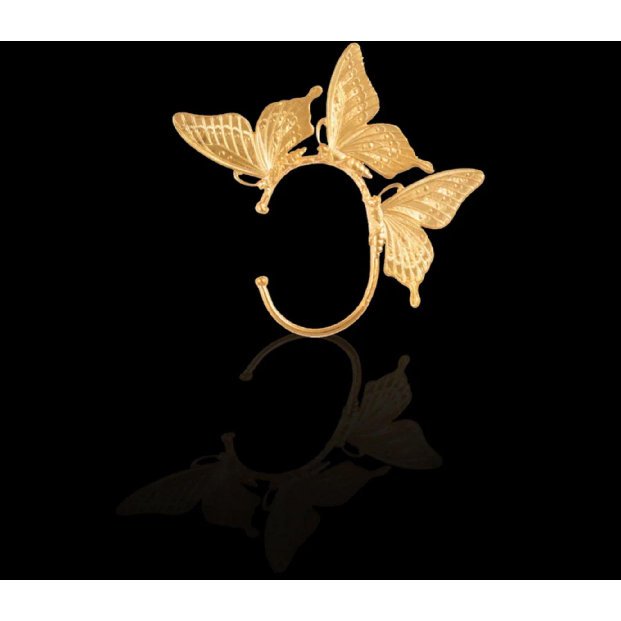 24 Karat Gold Schmetterling Prinzessin-Ohrschnalle im Zustand „Neu“ im Angebot in Miami Beach, FL