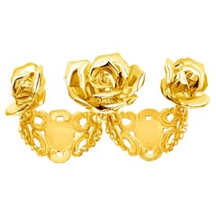 Dreifacher Rosey Rosette-Ring aus 14 Karat Roségold