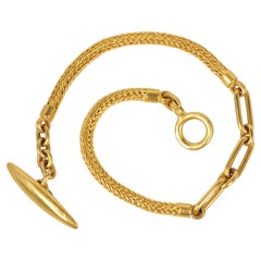 24K Gold Foxtail Oval Link Bracelet