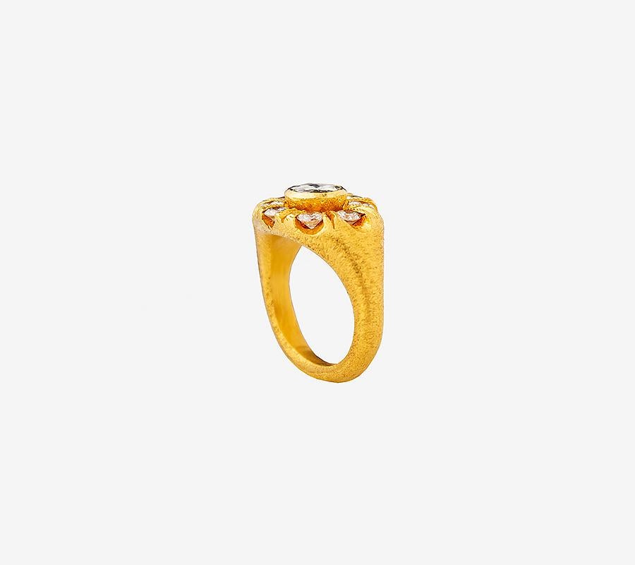 24k gold diamond ring