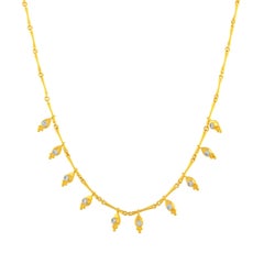 24k Gold Handmade Necklace with Diamonds