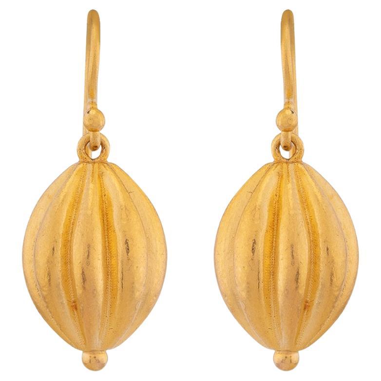 24k Gold Handmade Ottoman Earrings for Woman