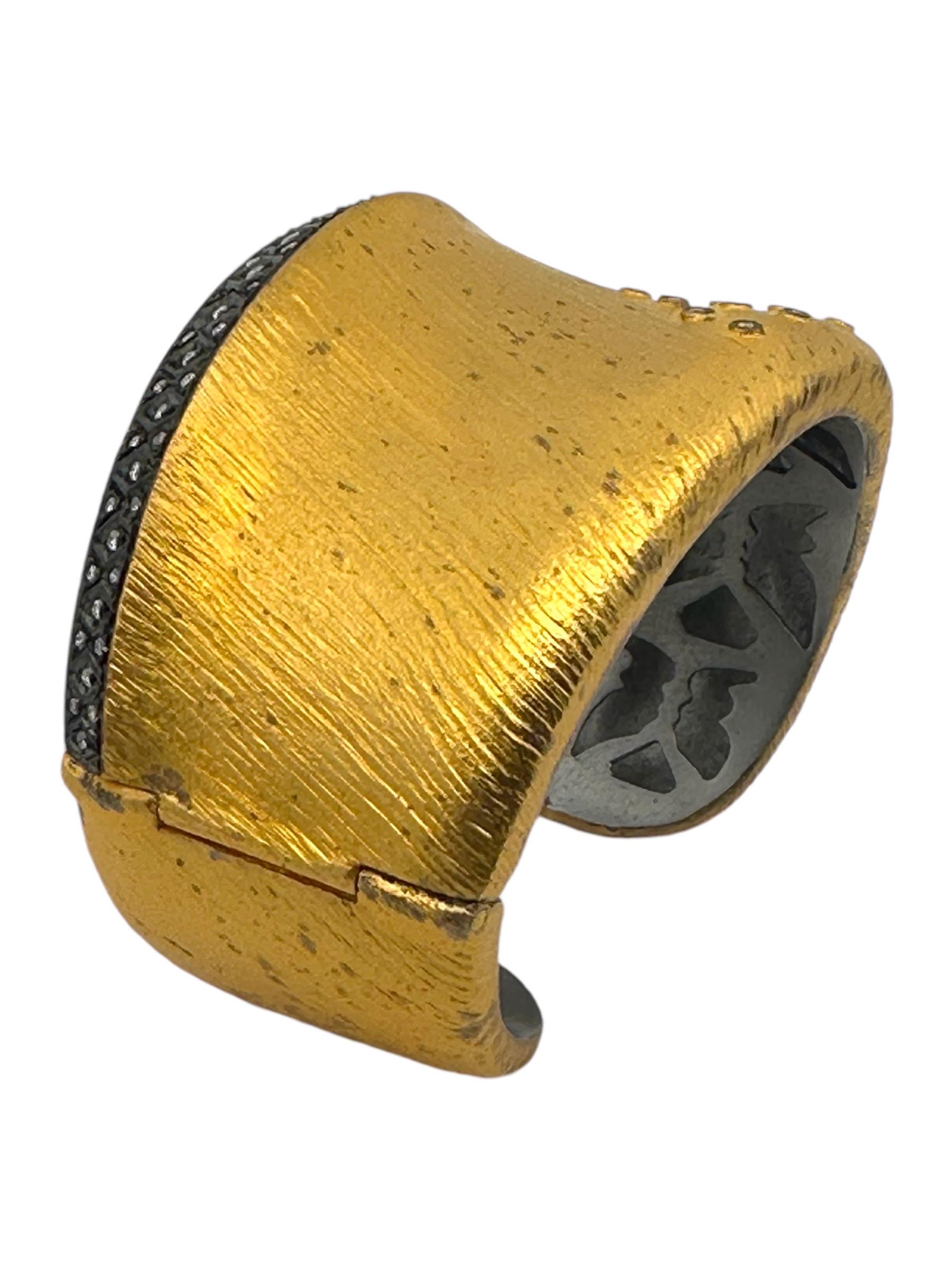 De las mujeres Brazalete de bisagra de plata 