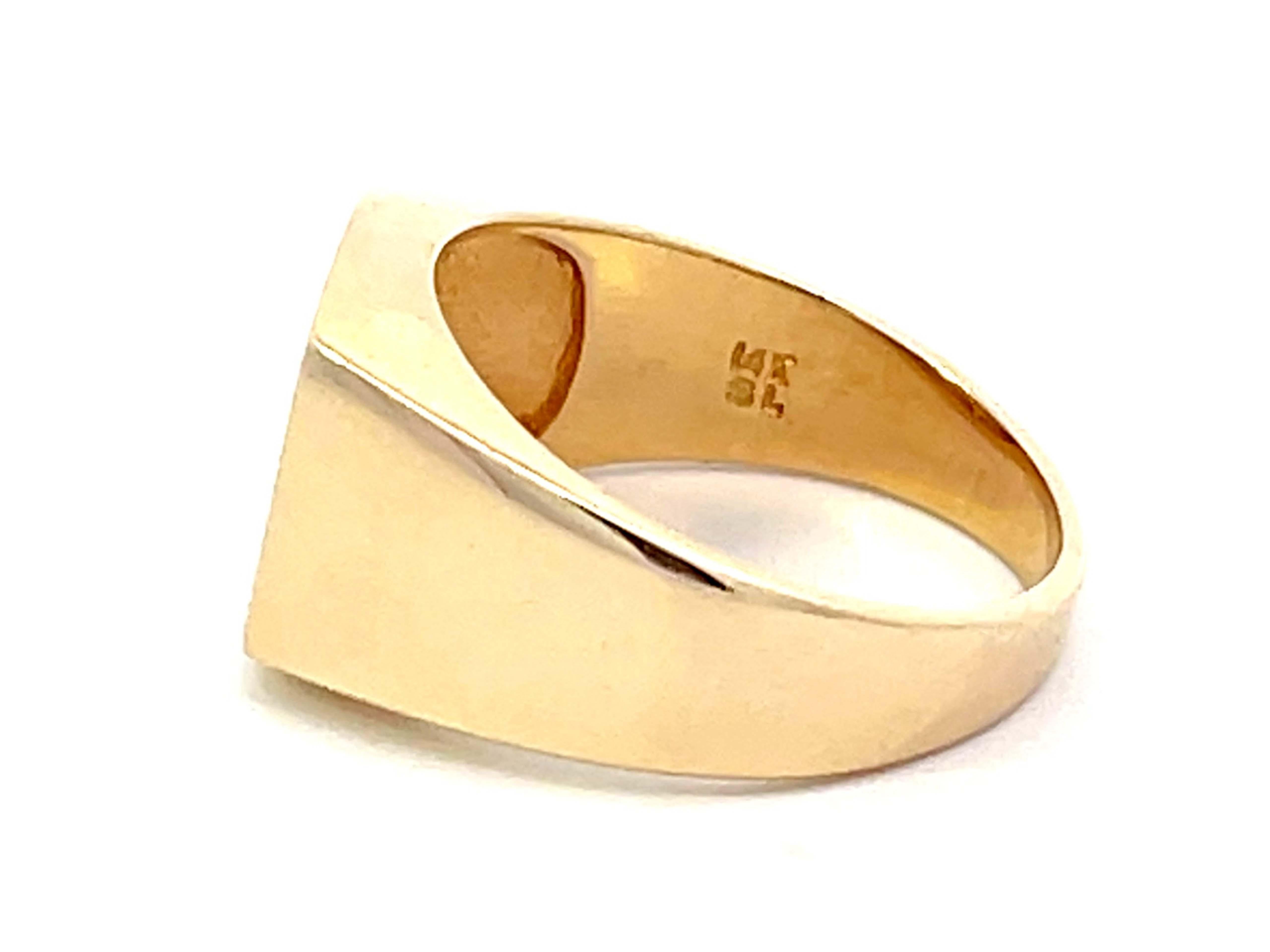 Modern 24K Gold Hawaii Coin Ring in 14K Yellow Gold