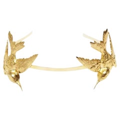 Diadema Colibrí Oro 24K