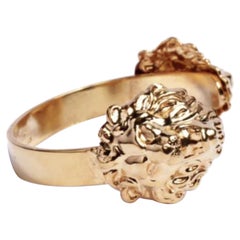 24K Gold Lion Cuff Plated on Brass
