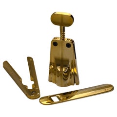 Set per bevande placcato oro 24 carati disegnato da Pino Spagnolo per Biesse, Italia 1978