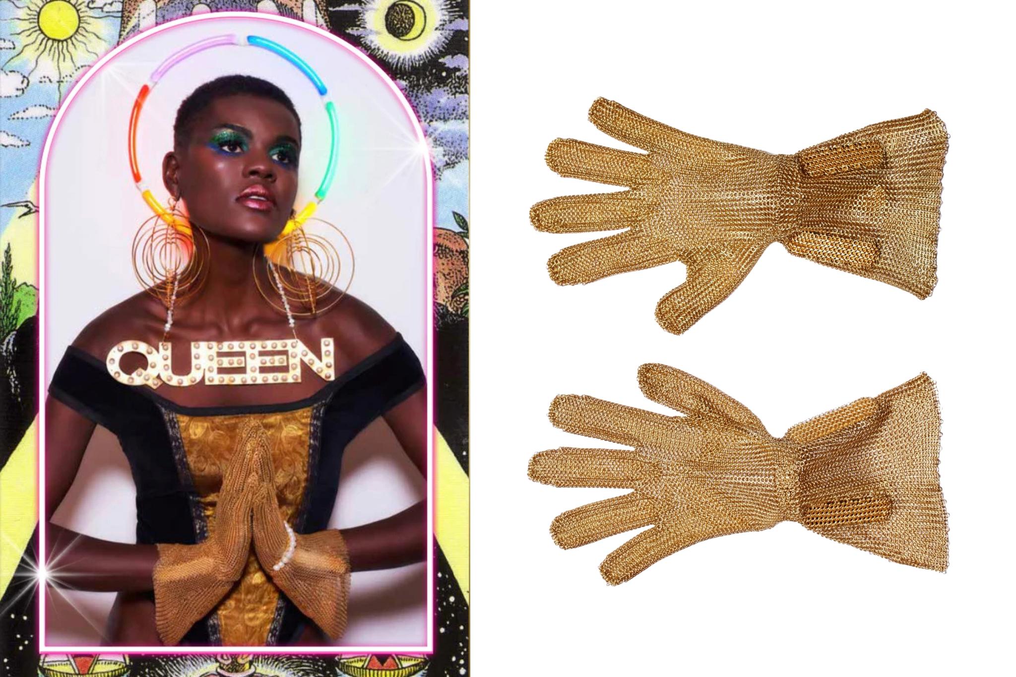 steel plated gloves