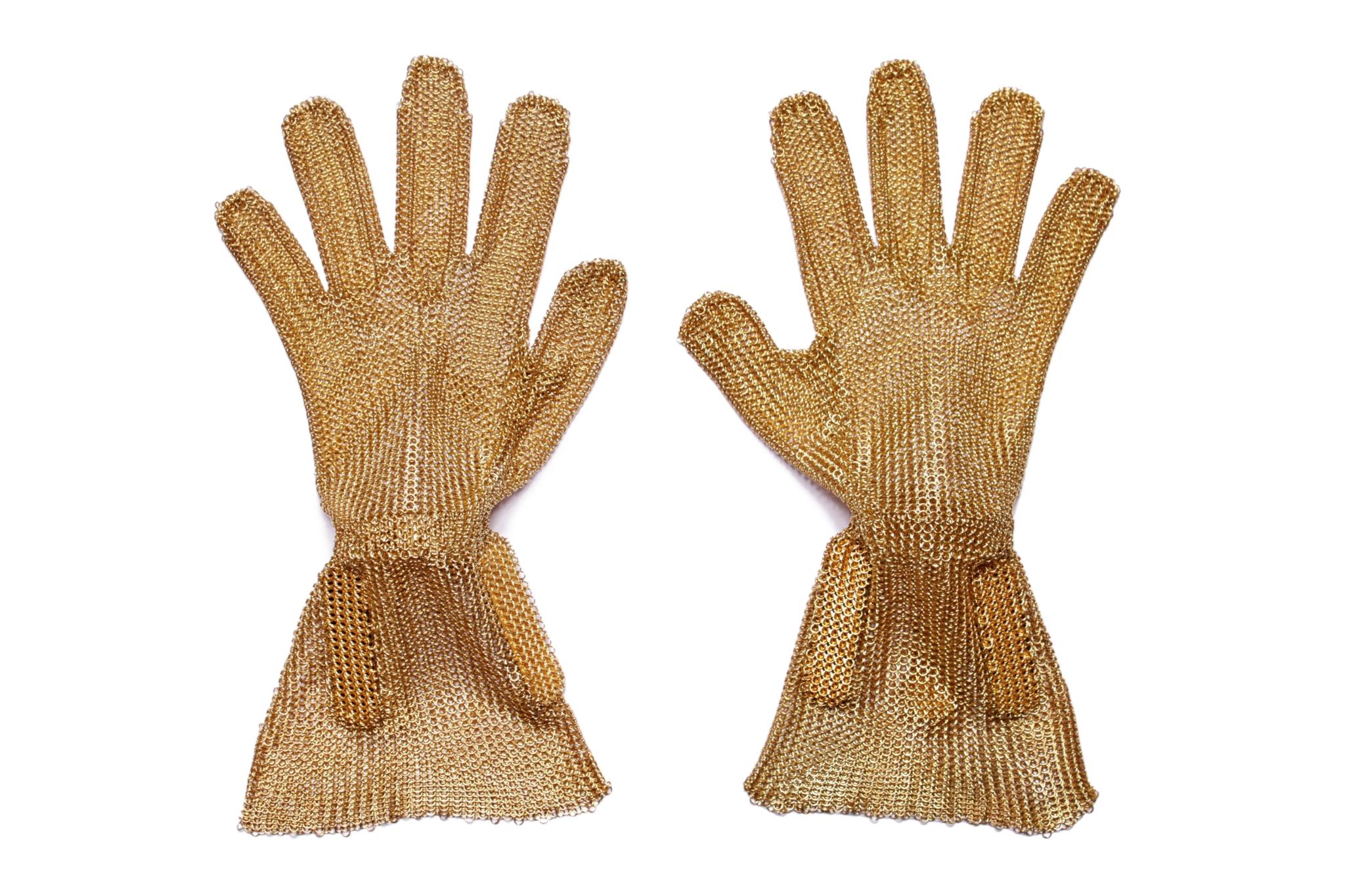 metal plated gloves