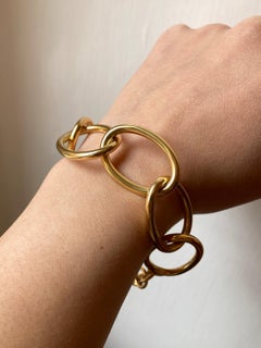 24K Gold Plated Sapphire Chain Silver Bracelet