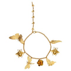 Vergoldete Secret Garden Charm-Halskette aus 24 Karat