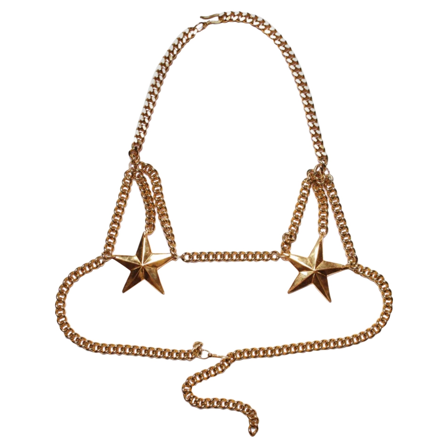 Top de bikini con estrellas bañadas en oro de 24 quilates en venta