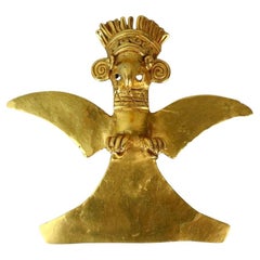Pendentif aigle en or 24K Pre Colombia