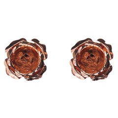 Pendientes Medianos Rosa Oro 24K 2.0