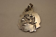 24 Karat Gold, Solid Silver, Pendant, Daisy, Handcrafted, Italy
