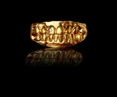 24k Gold Teeth Grillz Brooch
