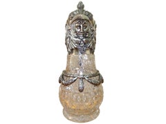 24K Gold Vermeil Silver & Bohemian Crystal Wine Pitcher-Handcrafted To Order