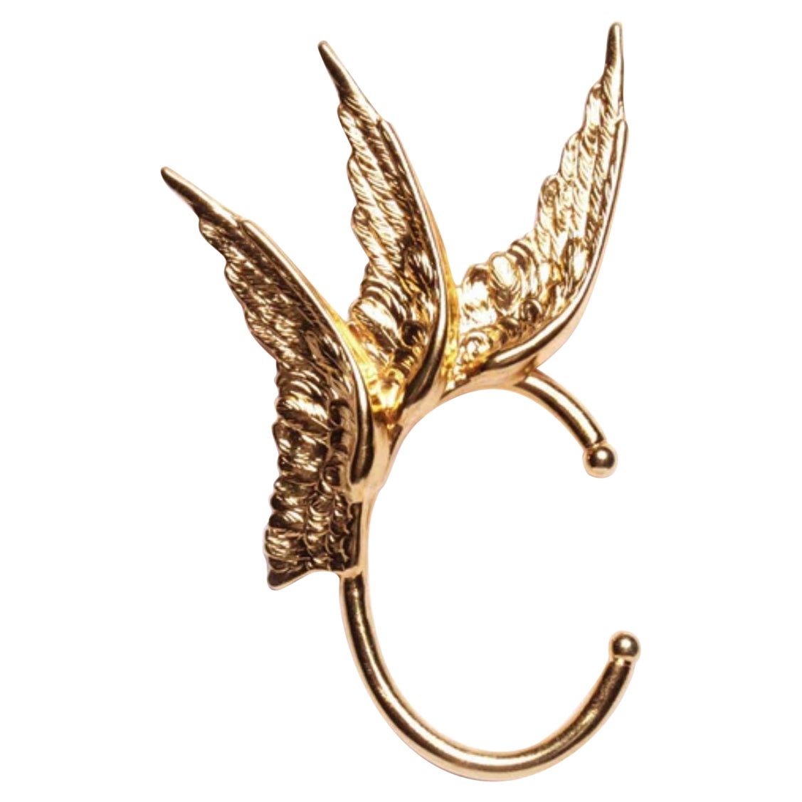 Pendiente Reversible Ala Oro 24K