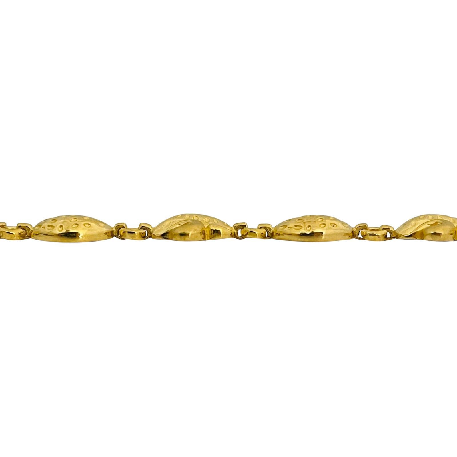 Bracelet à maillons fantaisie en or jaune pur 24 carats massif et lourd  Bon état - En vente à Guilford, CT
