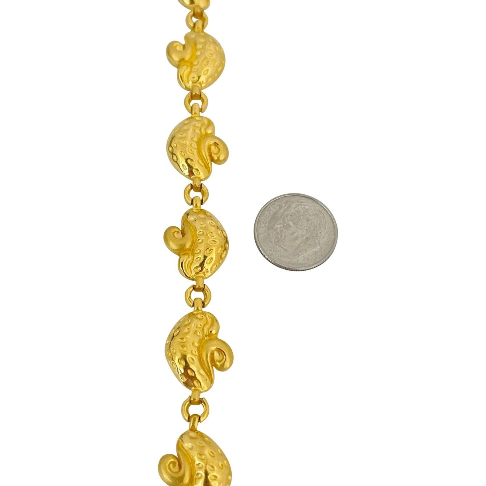 Bracelet à maillons fantaisie en or jaune pur 24 carats massif et lourd  Unisexe en vente