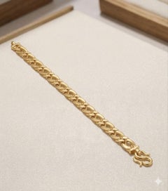 24k Pure Gold Men’s 7.1mm Curb Link Bracelet  37.4g  7" Wrist Pur220