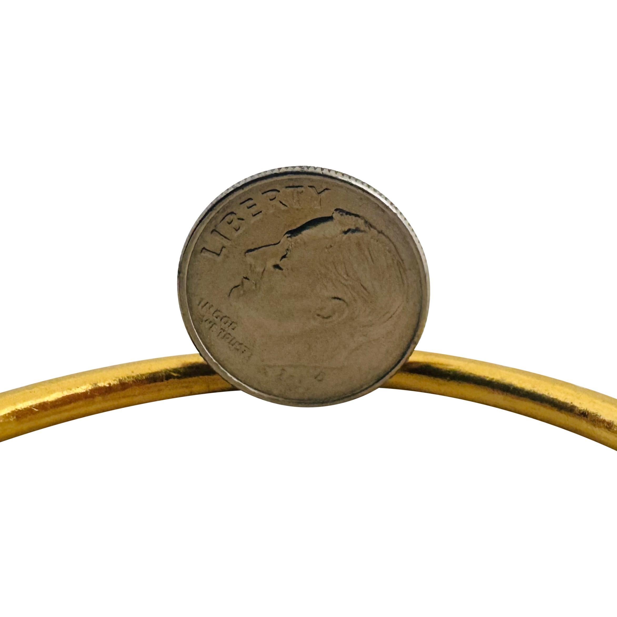 Women's 24k Pure Yellow Gold 11.6g Striped Fancy Hinged Bangle Bracelet 6.75