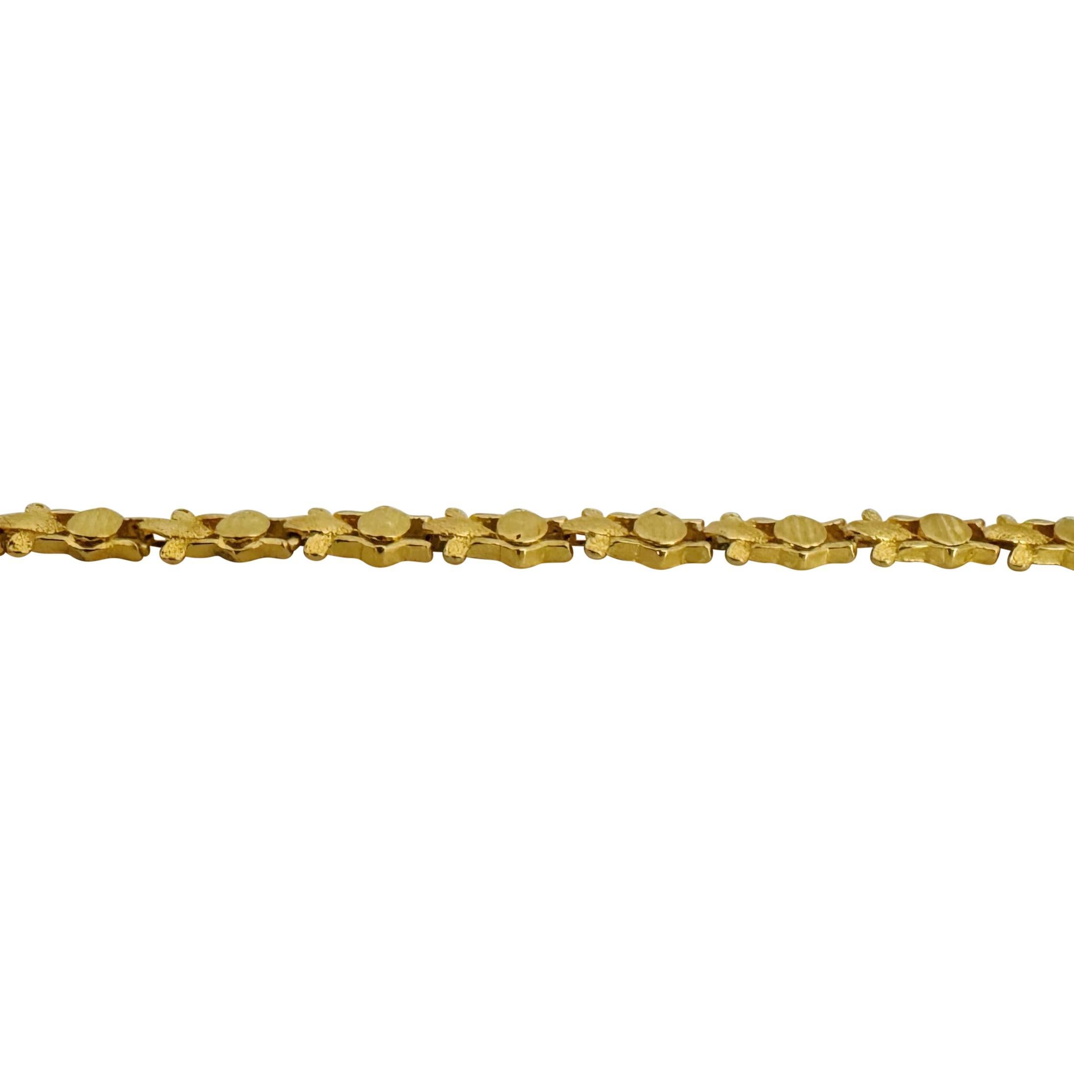 24k reines Gelbgold 15,2g massives Damenarmband 6mm Ausgefallenes Gliederarmband 7,25