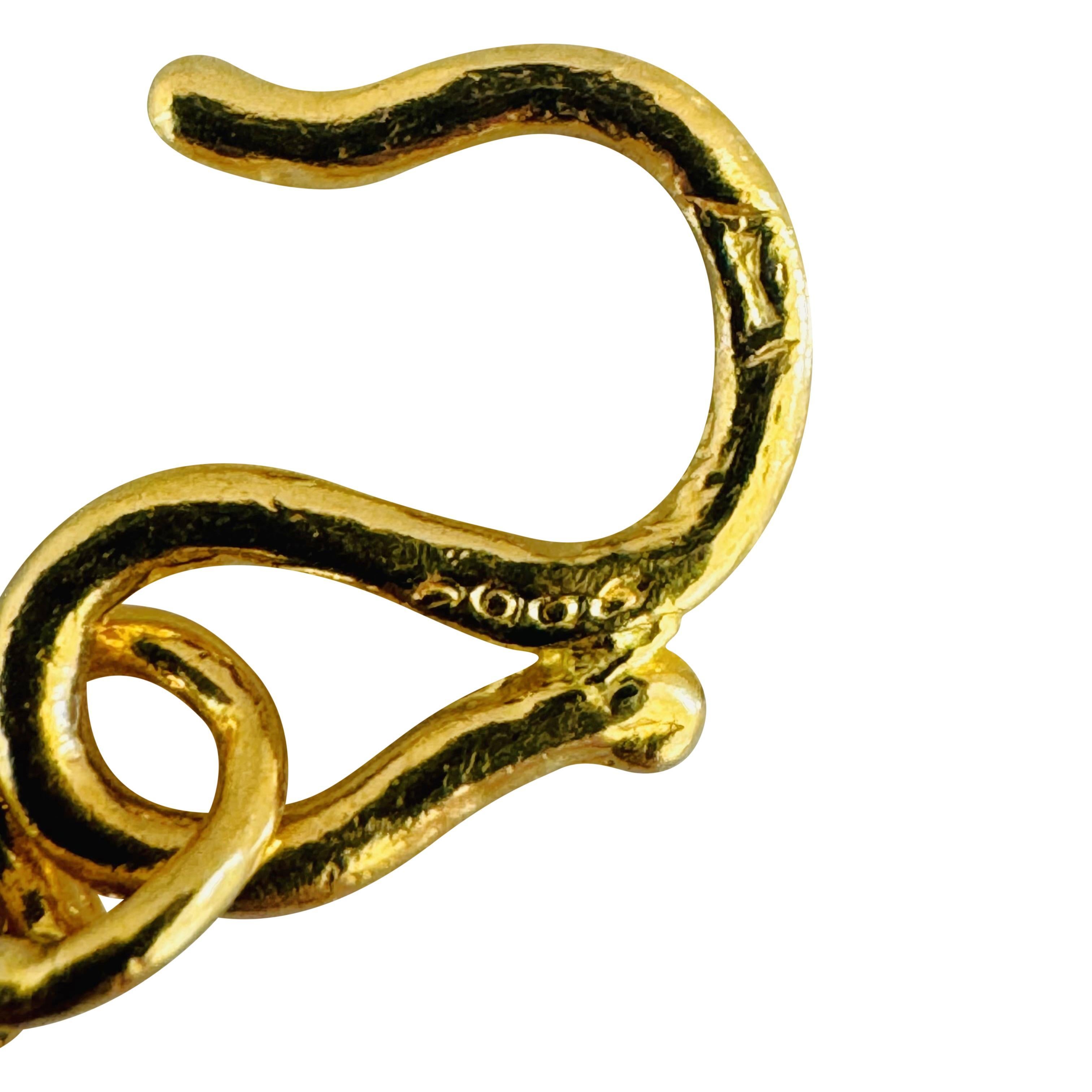 24k reines Gelbgold 15,2g massives Damenarmband 6mm Ausgefallenes Gliederarmband 7,25