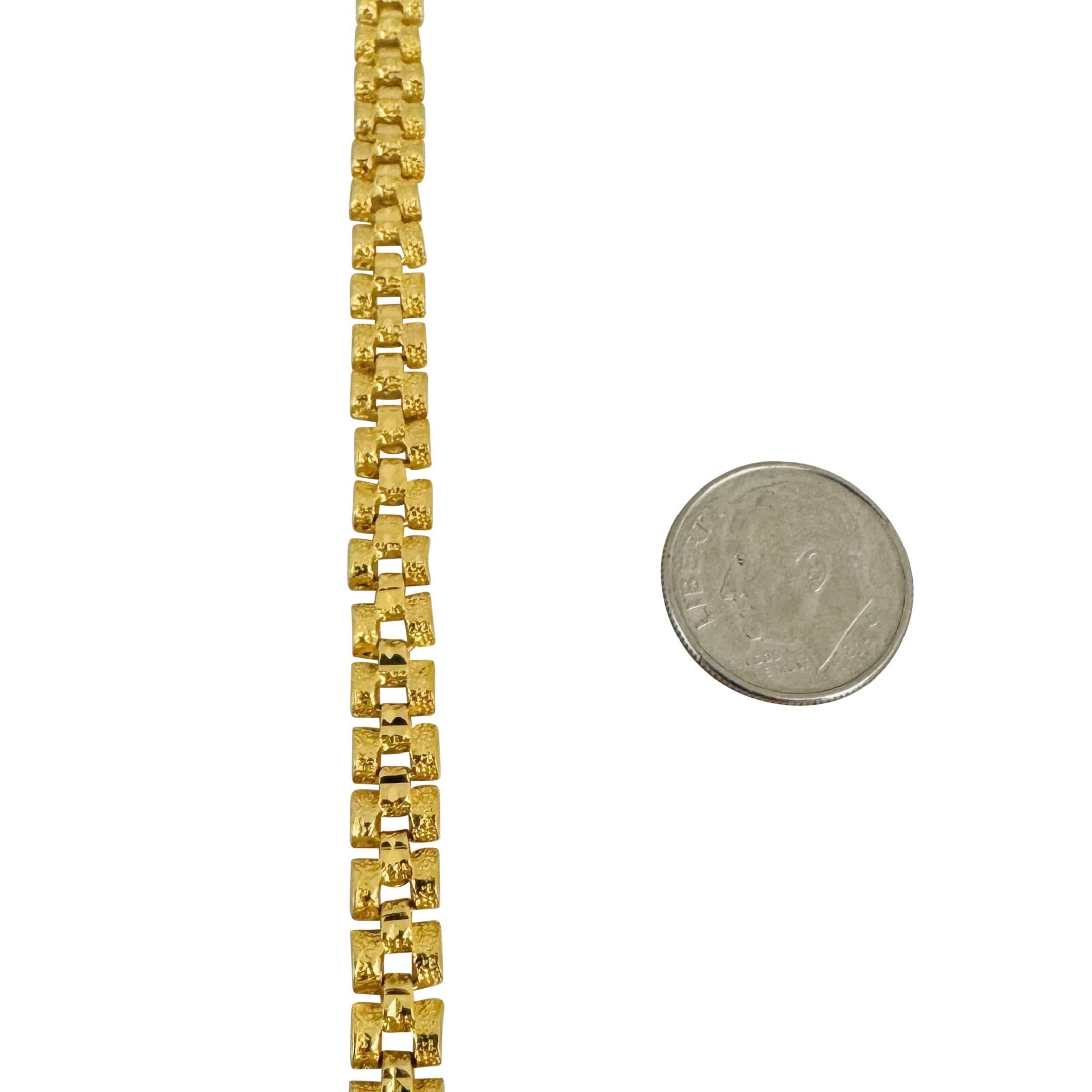 24k reines Gelbgold 16,4g massives Damen-Panther-Gliederarmband 7