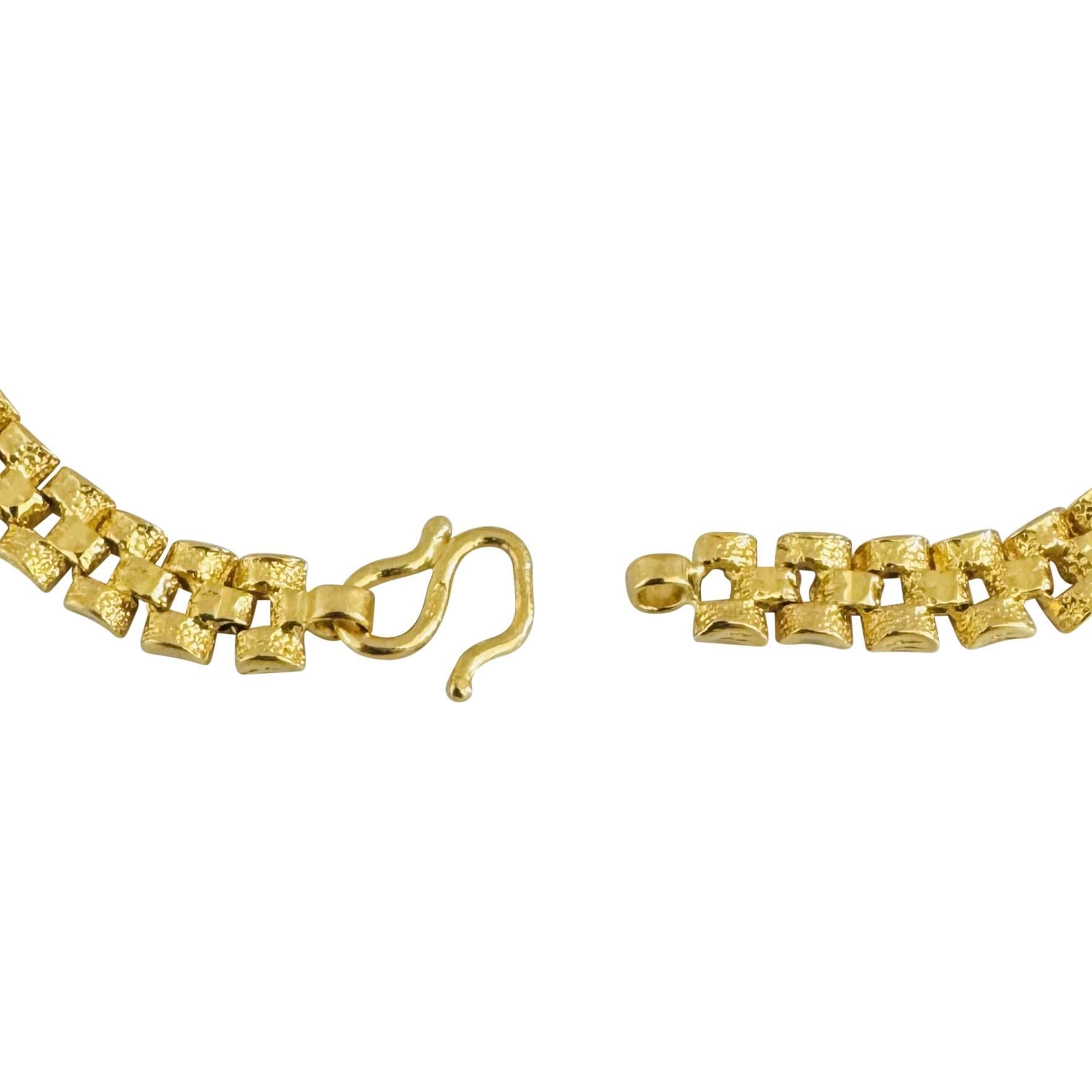 24k reines Gelbgold 16,4g massives Damen-Panther-Gliederarmband 7