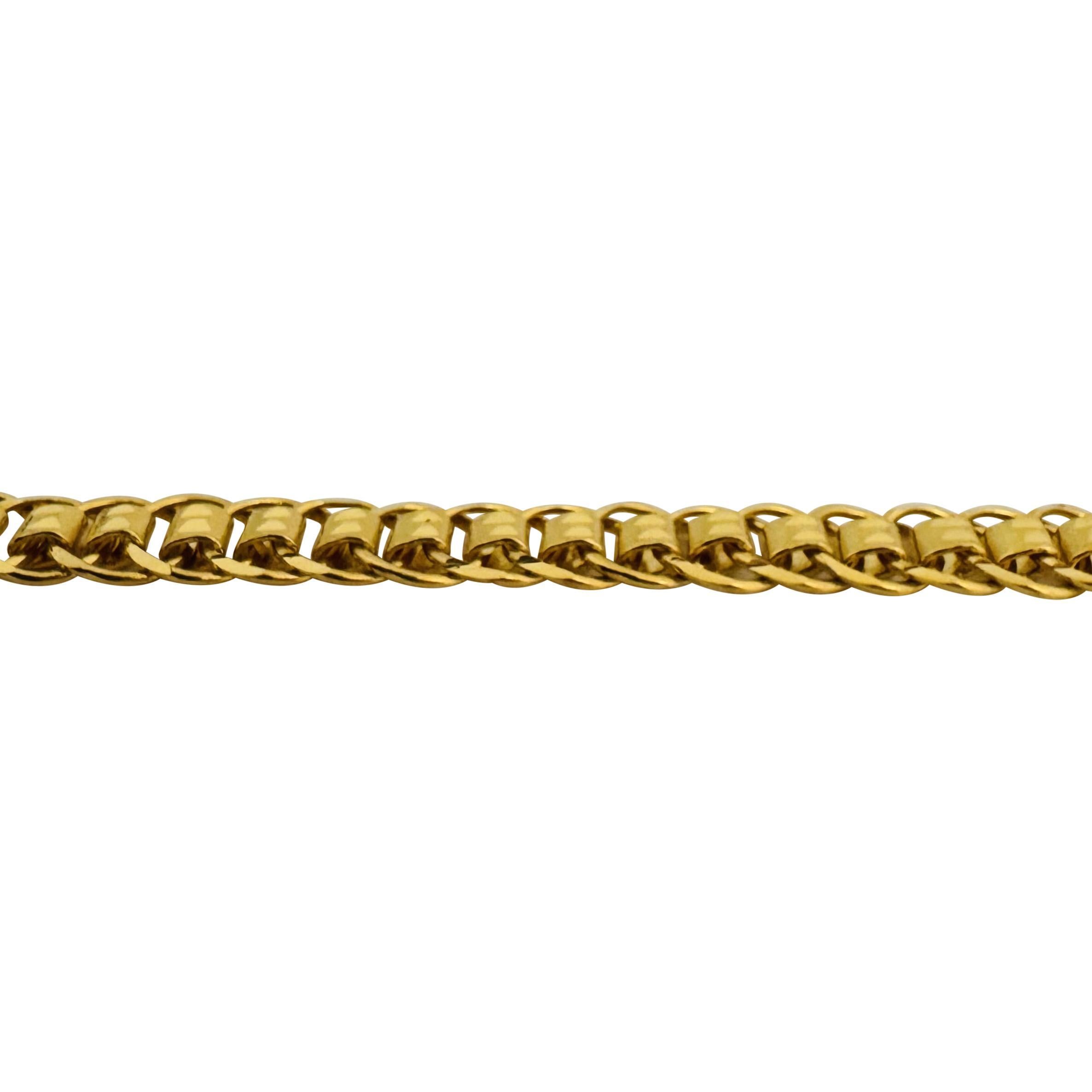 24k reines Gelbgold 17,3g massives 7,5mm Ausgefallenes Gliederarmband 7,5