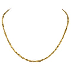 24k Pure Yellow Gold 17.8g Solid 2mm Fancy Link Chain Necklace 18"