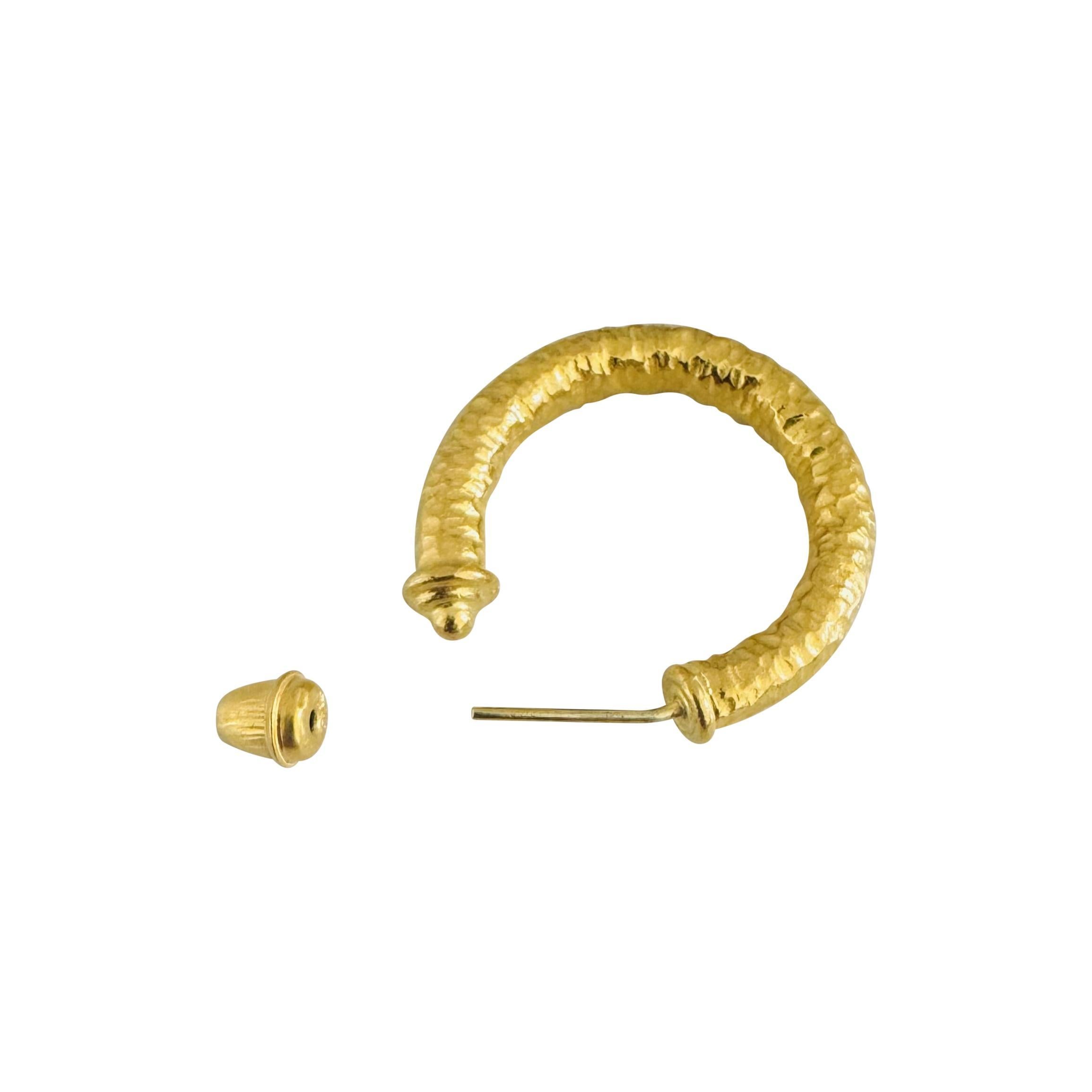 24k reines Gelbgold 20,4g massive, schwere, gehämmerte Creolen 1,2