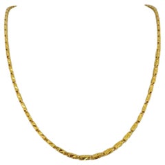Collana con catena a maglie in oro giallo puro 24k da 29,4 g con taglio a diamante da 2,5 mm, 24".
