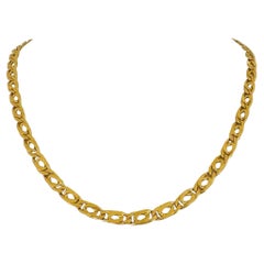 24k Pure Yellow Gold 38.5g Solid Diamond Cut 5mm Fancy Curb Link Necklace 19"