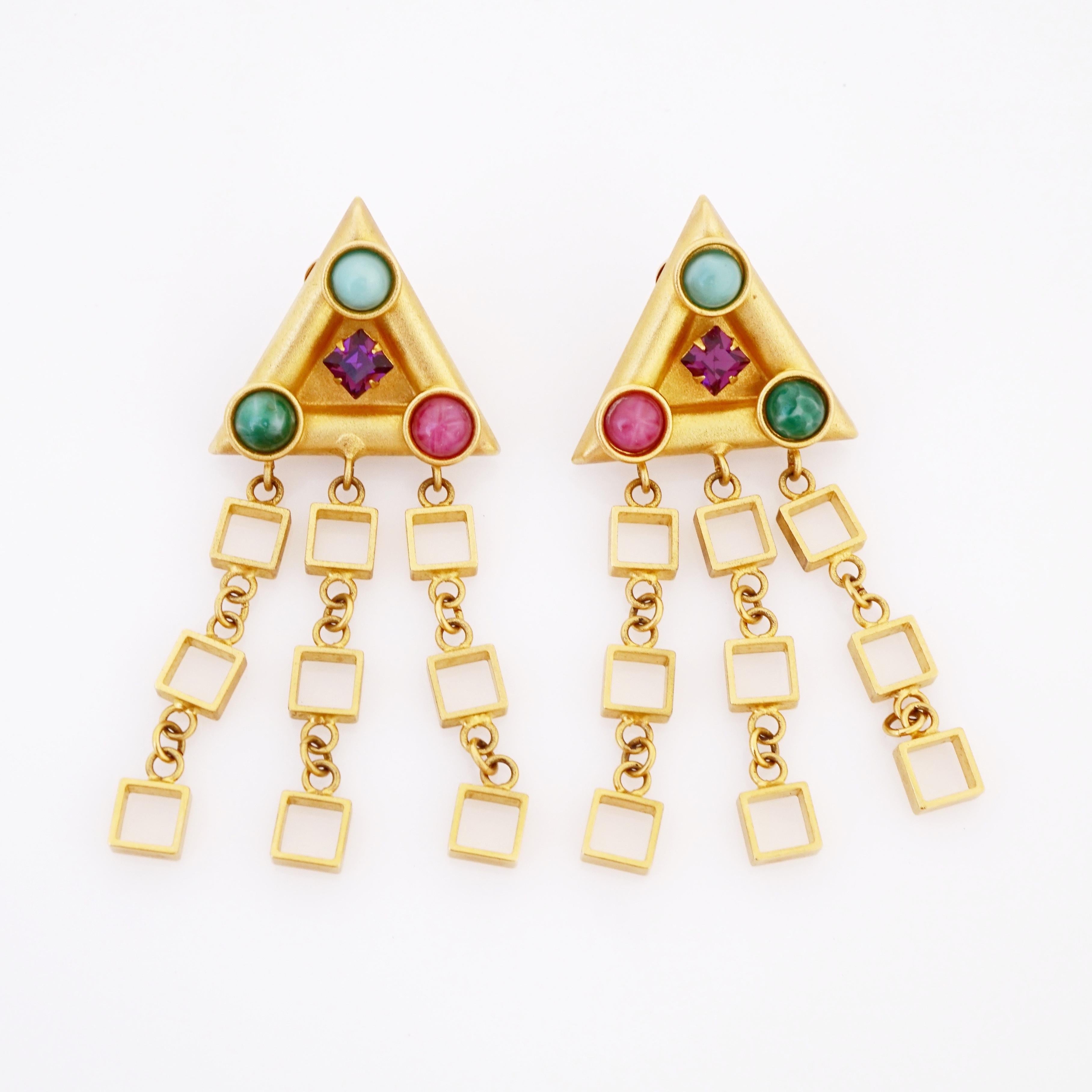 - Vintage item

- Collectible costume jewelry piece from the '80s

- Each earring measures 3.2