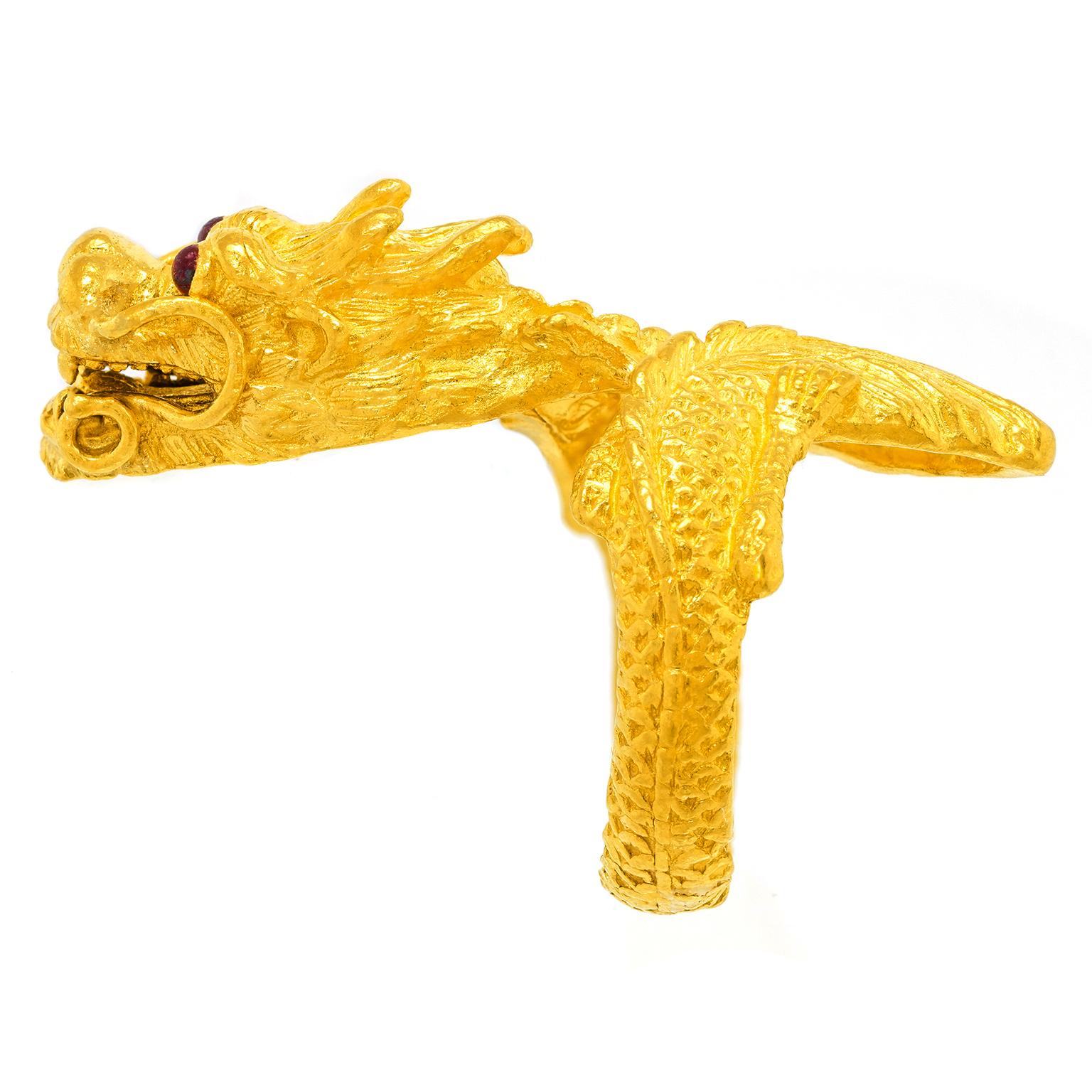 Cabochon Anello 24k Sixties Dragon in vendita