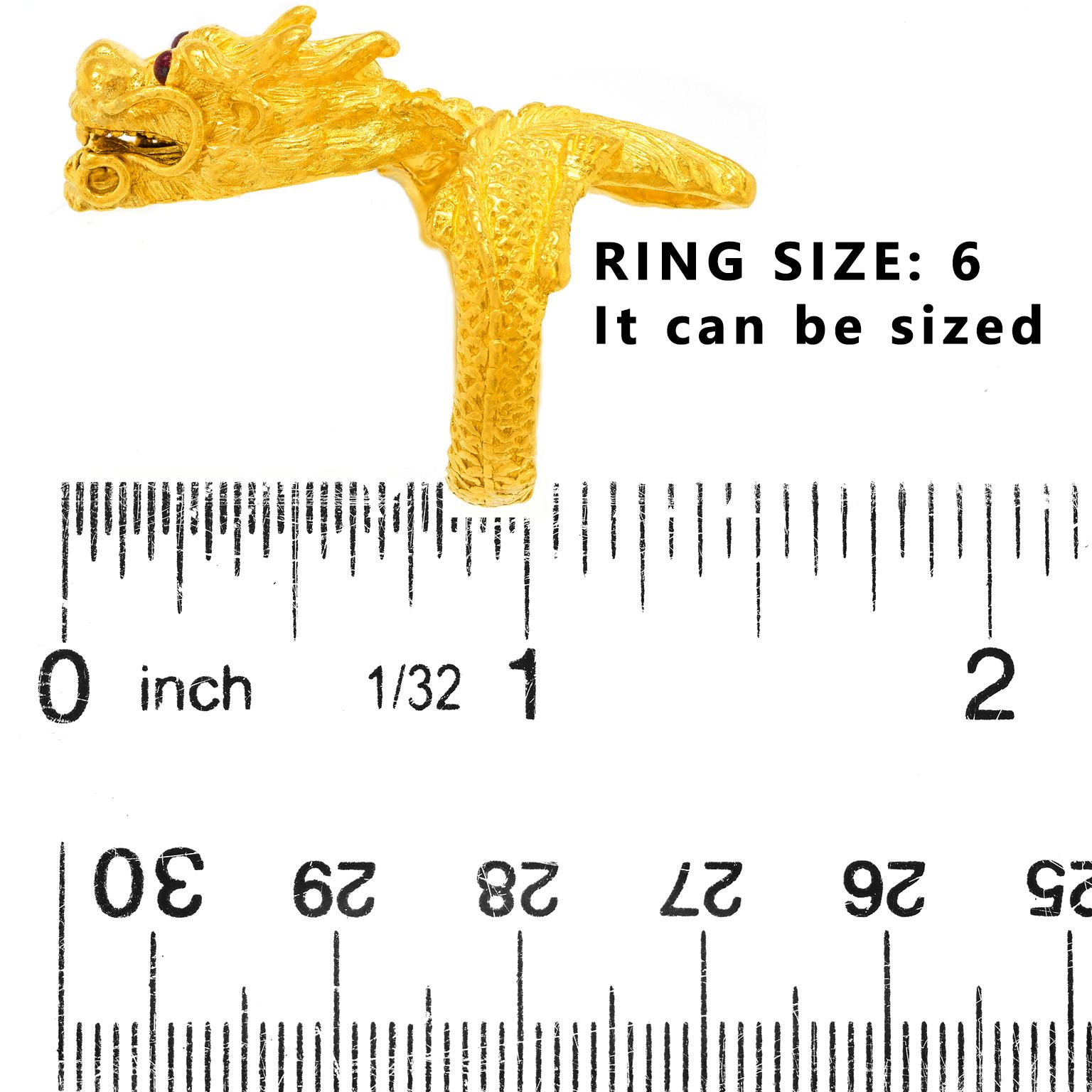 Anello 24k Sixties Dragon in vendita 1