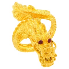 24k Sixties Dragon Ring