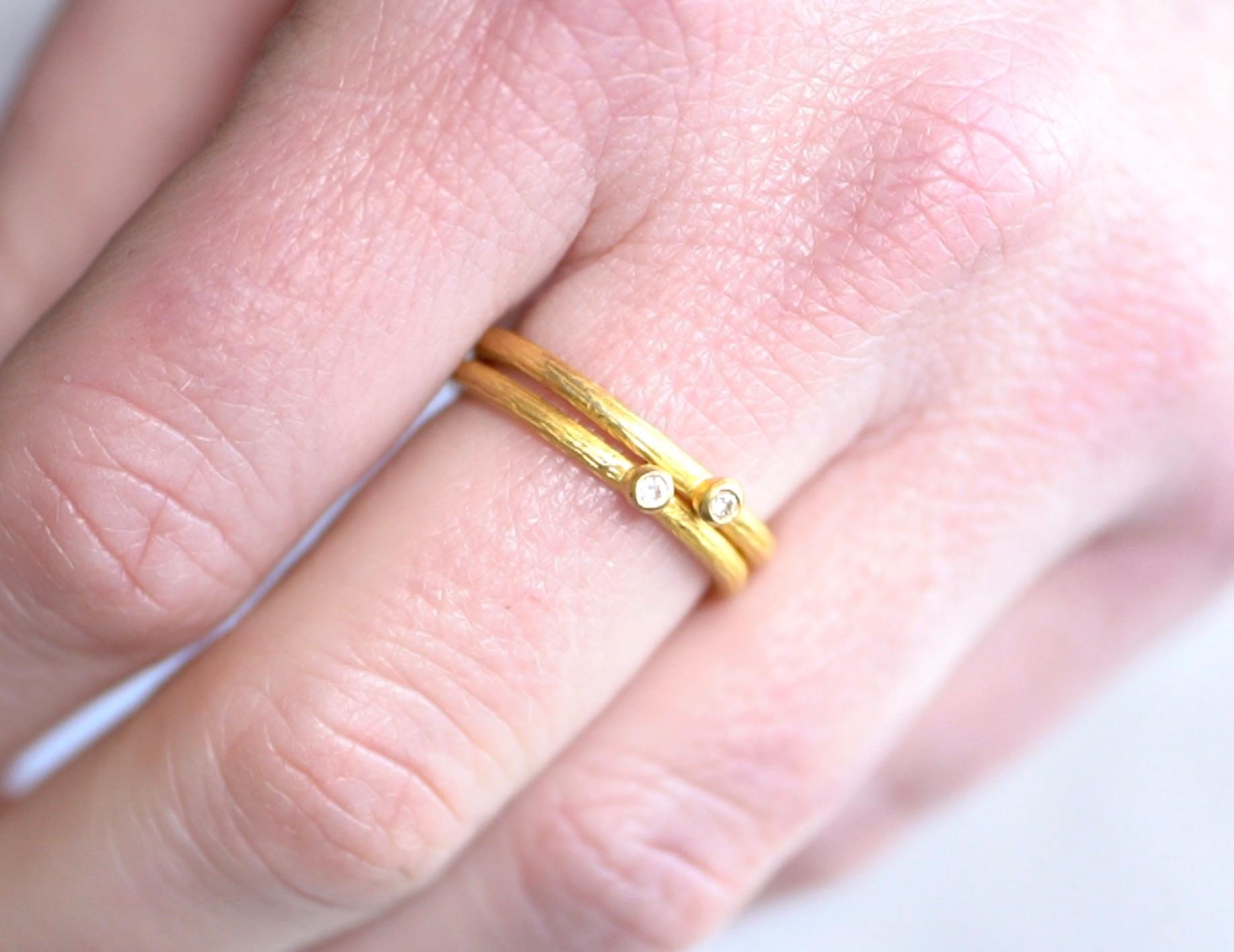 24k gold ring with diamond