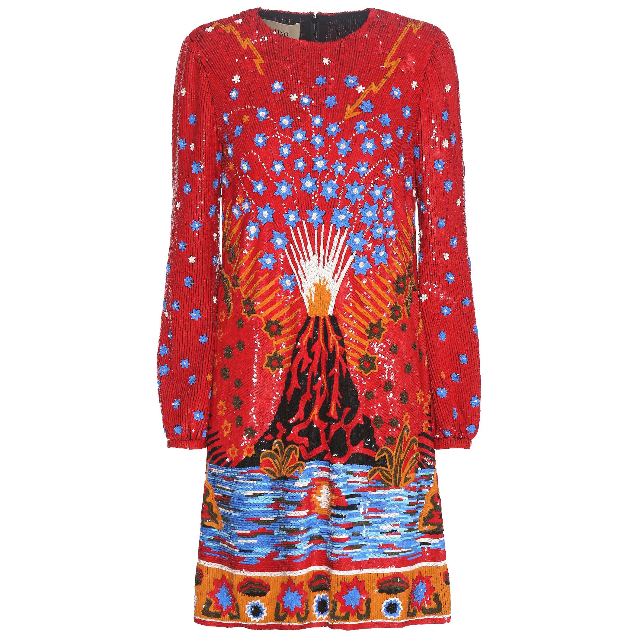 $24K Valentino
s Enchanted Wonderland Sequin Embellished Dress