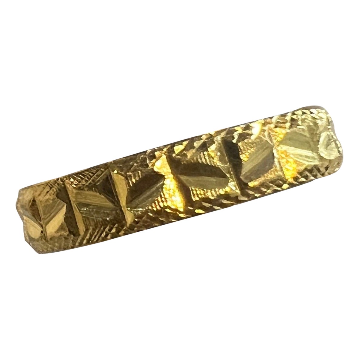 Oro giallo 24k 4,44 gr. Fascia larga siz3 7 4 mm PUR157-D. in vendita