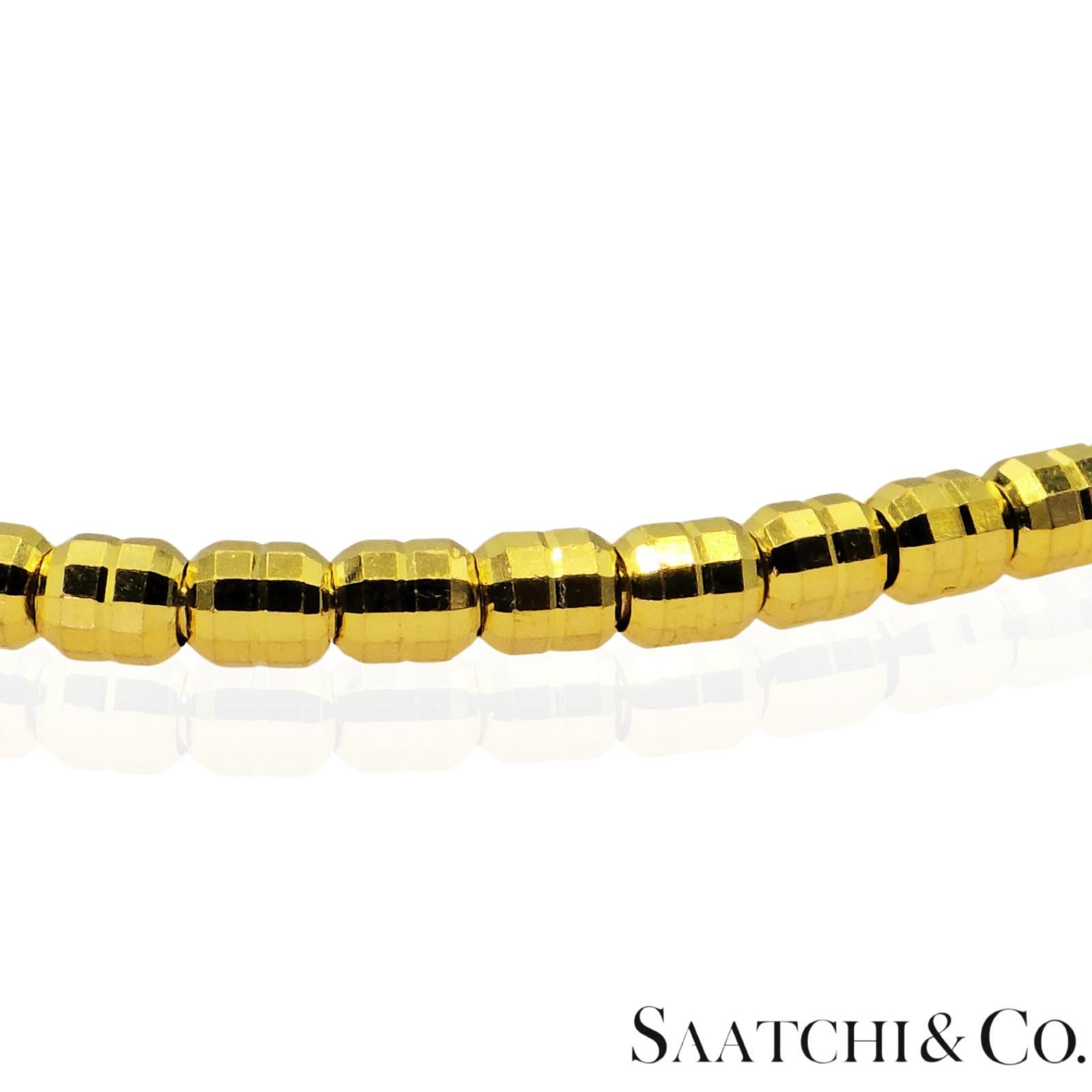 Pulsera elástica extensible de oro amarillo de 24 quilates de 7,12 gramos. Contemporáneo en venta