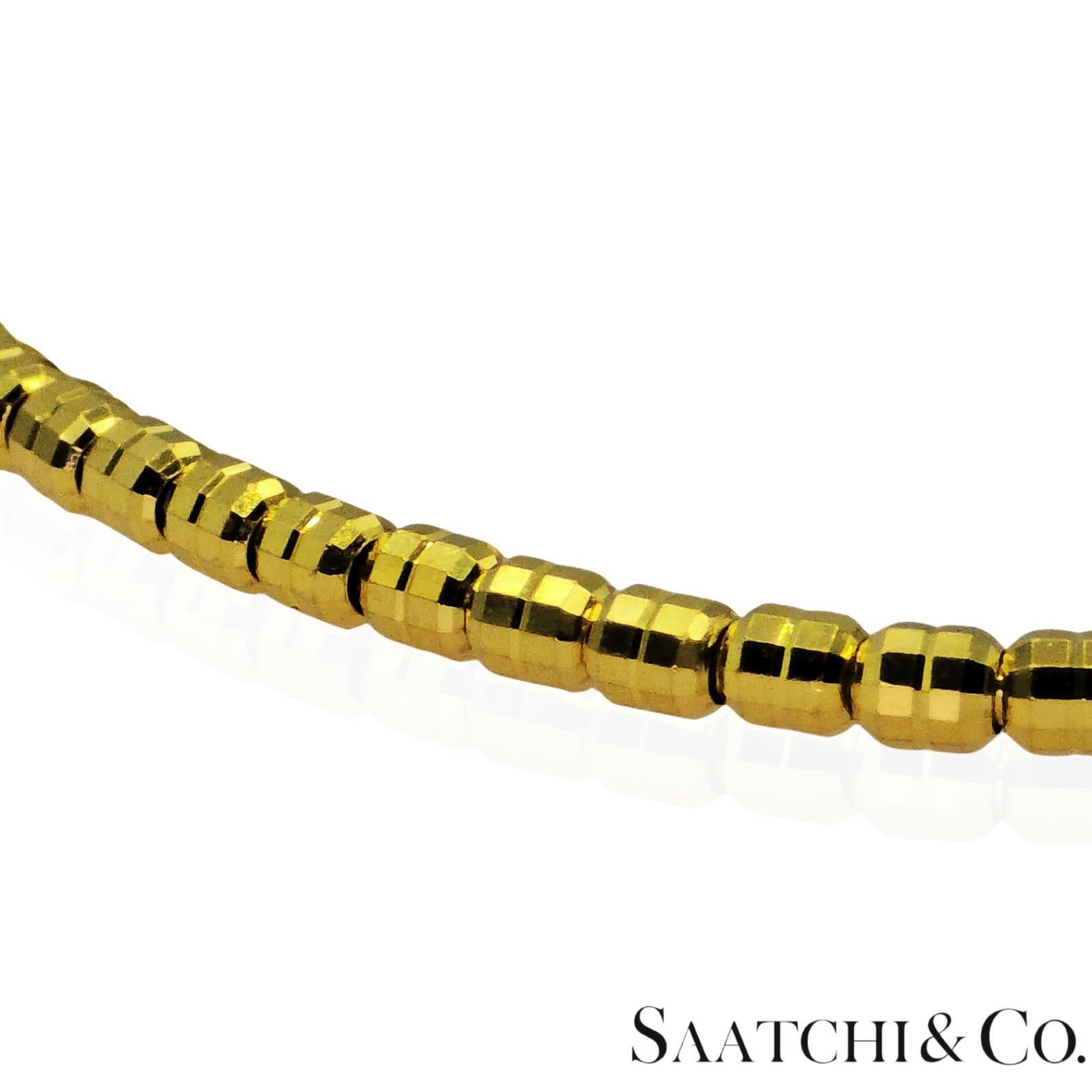 Pulsera elástica extensible de oro amarillo de 24 quilates de 7,12 gramos. en venta 1