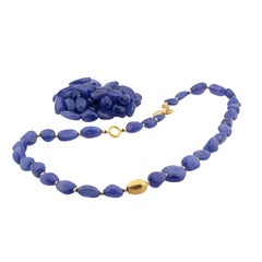24K Yellow Gold "Angel" Necklace: A Tanzanite Treasure by Lika Behar