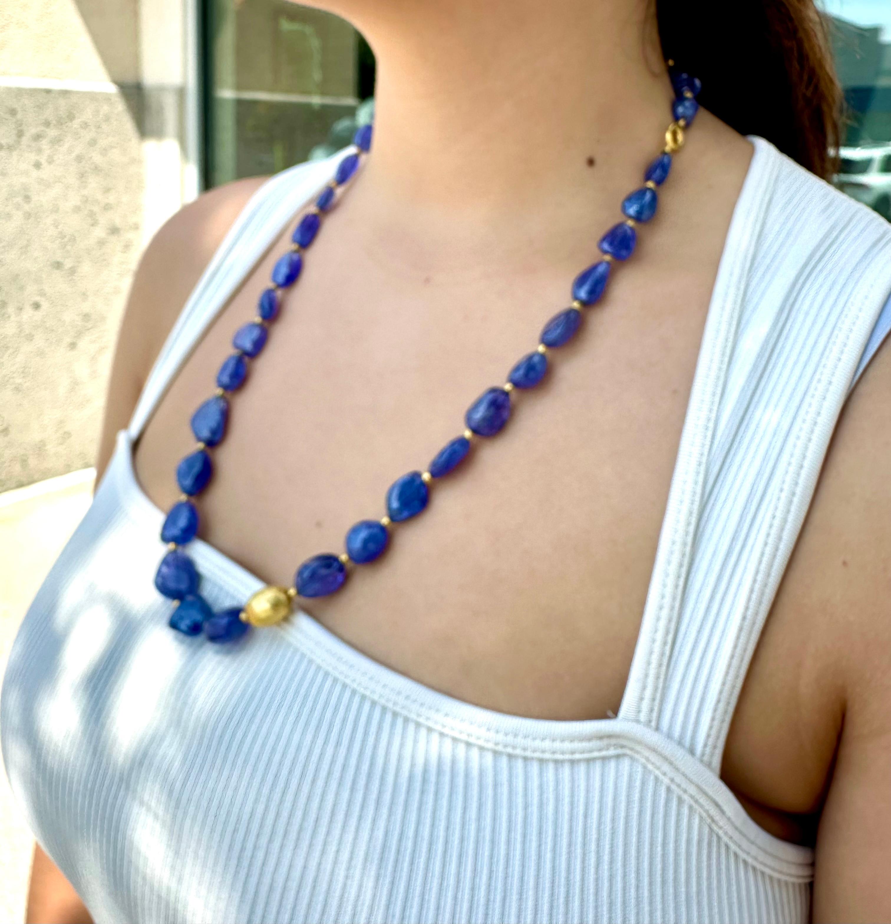 Tumbled 24K Yellow Gold 