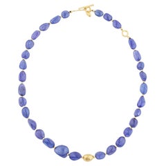 Collana "Angelo" in oro giallo 24K: Un tesoro di tanzanite di Lika Behar