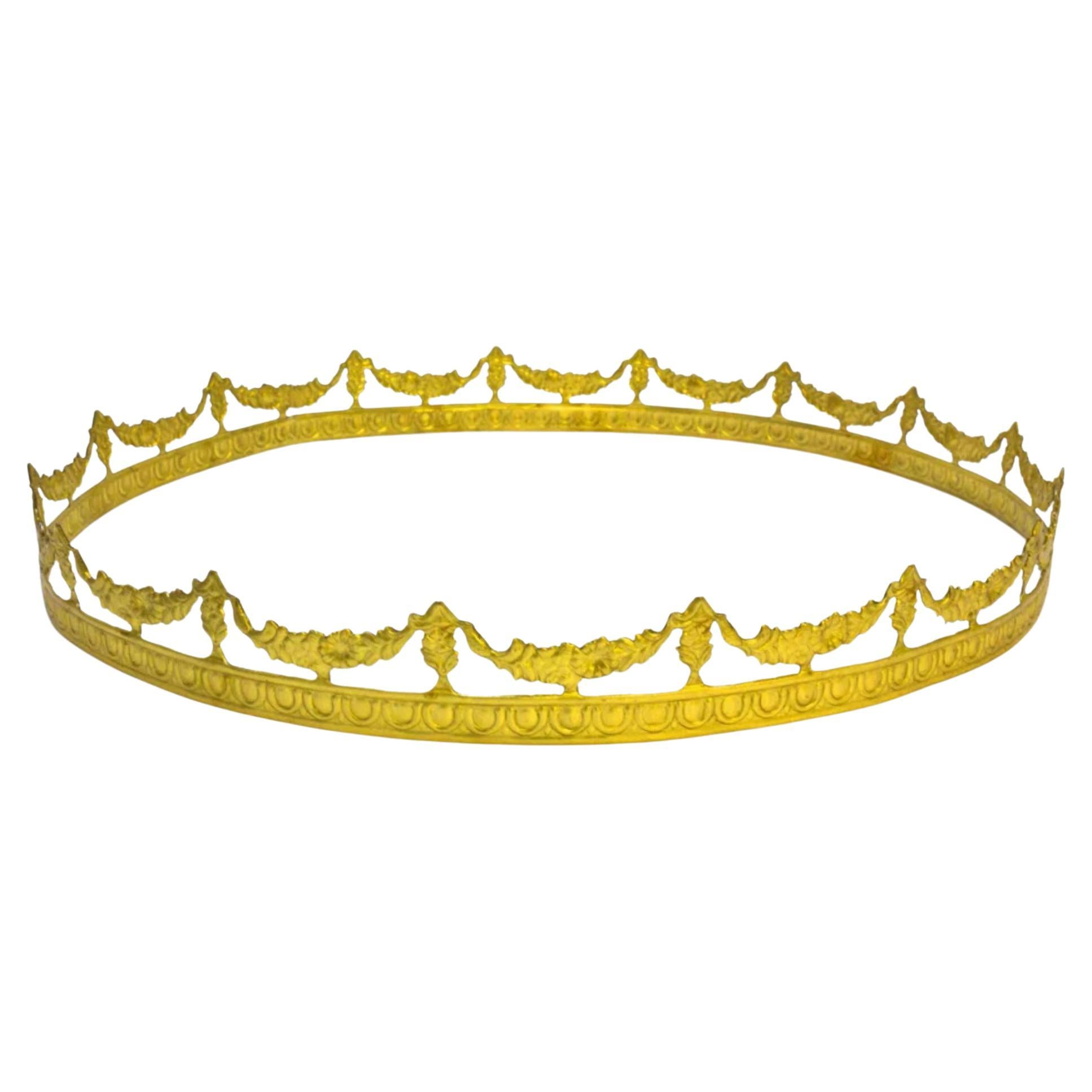 24K Yellow Gold Baroque Halo Crown For Sale
