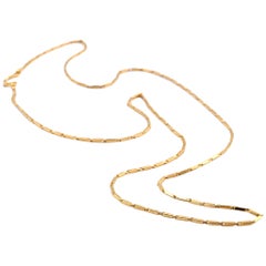 24 Karat Yellow Gold Box Chain Necklace