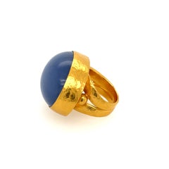 24K Yellow Gold Chalcedony